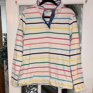 Crown & Ivy Multicolor Striped Button-Up Top Medium